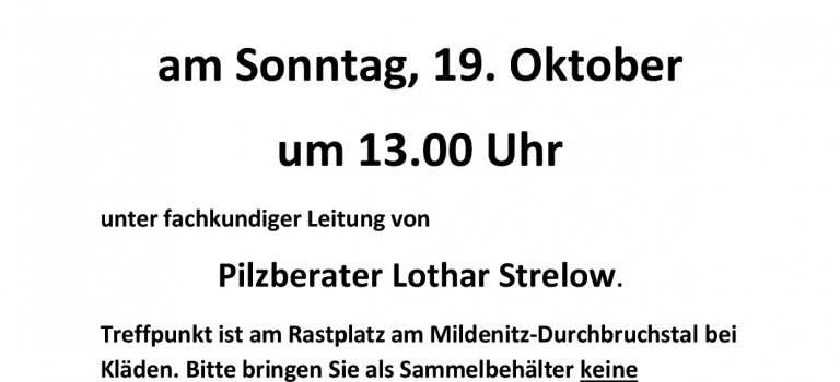 Pilzwanderung – 19. Oktober